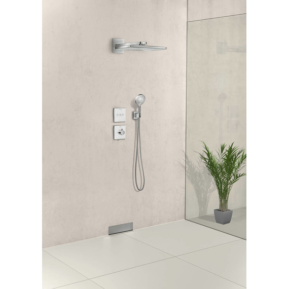 Верхний душ Hansgrohe Rainmaker Select 460 2jet 24005400, латунь/стекло, белый/хром - фото 2