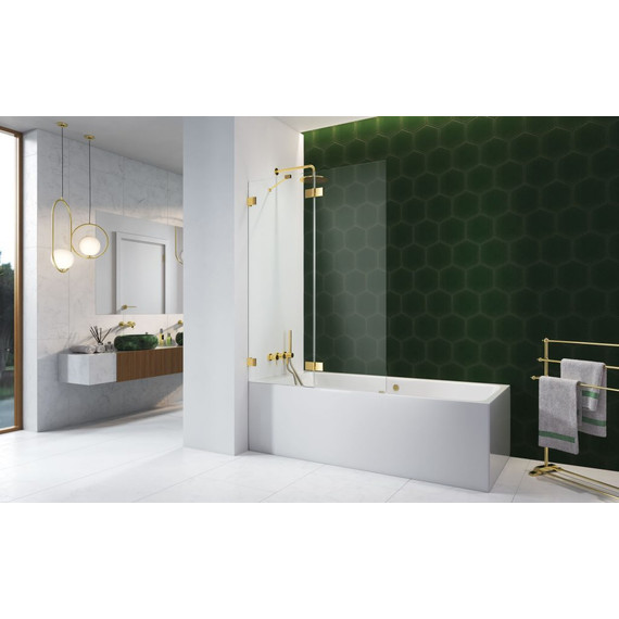 Шторка для ванны Radaway Essenza Pro Gold PND II 120 см 10102120-09-01L, золото/прозрачное - фото 2