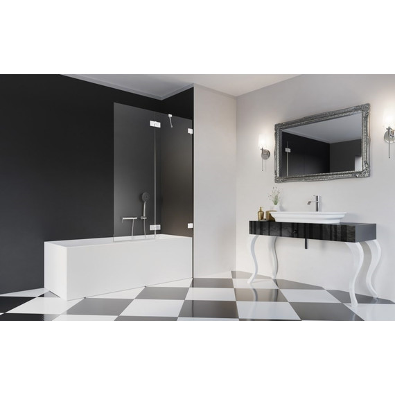 Шторка для ванны Radaway Essenza Pro White PND II 100 см 10102100-04-01R, белый/прозрачное - фото 2