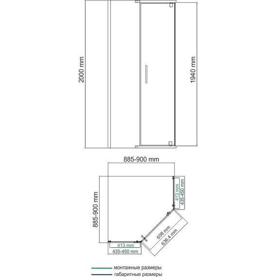 Душевое ограждение WasserKraft Leine 90х90 см 35P11, хром/прозрачное - фото 5