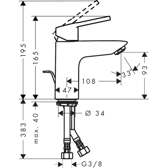 Смеситель для раковины Hansgrohe Logis Loop 100 CoolStart 71154000 - фото 5