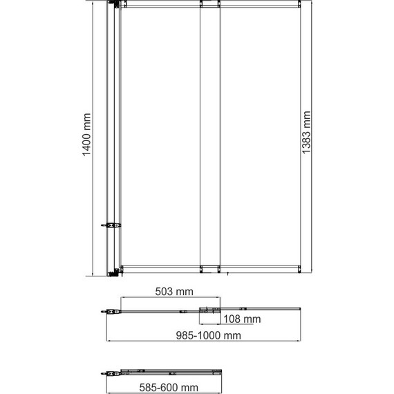 Шторка для ванны WasserKraft Main 100 см 41S02-100, хром/прозрачное - фото, картинка 4 Шторка для ванны WasserKraft Main 100 см 41S02-100, хром/прозрачное - фото 4