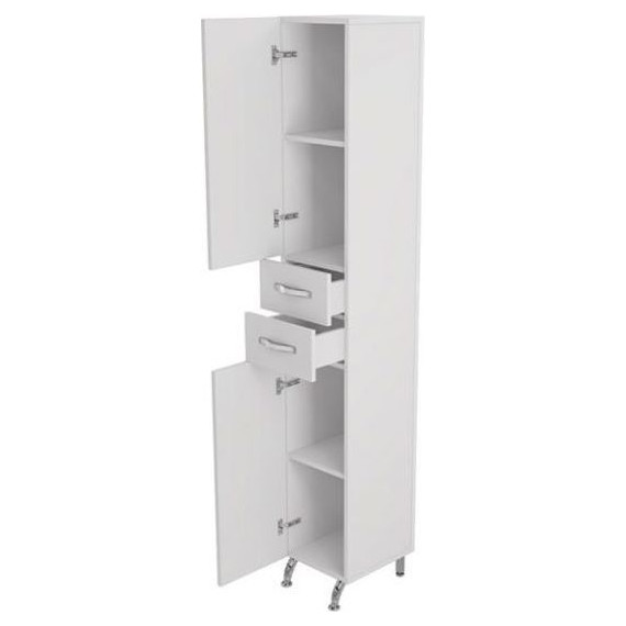 Пенал напольный Mirsant Сандра 30 см (универсальный) белый - фото 2