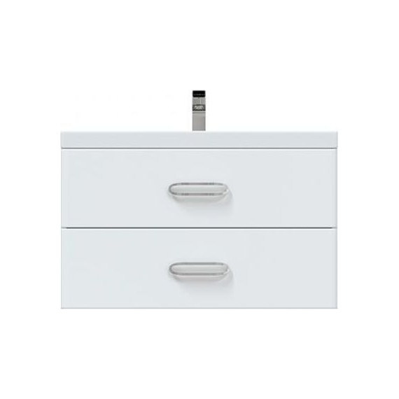 Тумба подвесная с раковиной Mirsant Fuji 80 см с доводчиком, белый - фото, картинка 3 Тумба подвесная с раковиной Mirsant Fuji 80 см с доводчиком, белый - фото 3