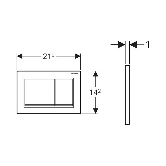 Кнопка смыва Geberit Omega 30 115.080.KM.1, черный/хром - фото 2