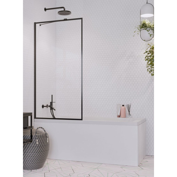 Шторка для ванны Radaway Idea Black PNJ II Frame 90 см 10001090-54-56, черный/прозрачное - фото 