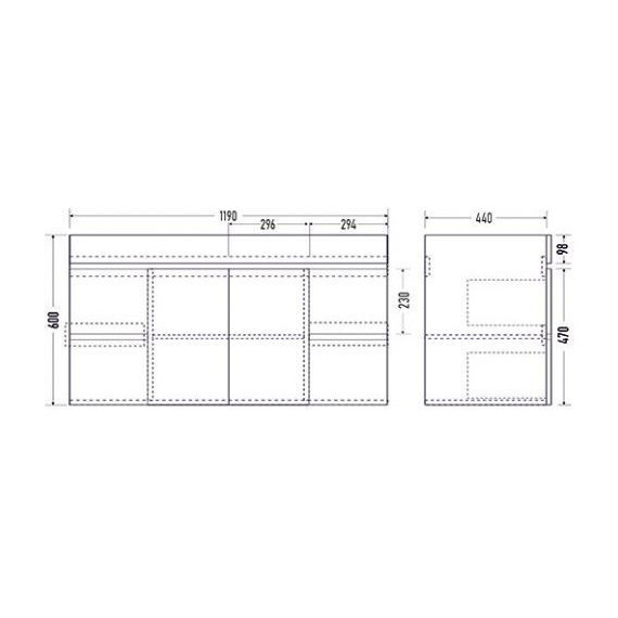 Тумба подвесная с раковиной Mirsant Next 120 см (раковина Next 120), белый - фото, картинка 5 Тумба подвесная с раковиной Mirsant Next 120 см (раковина Next 120), белый - фото 5