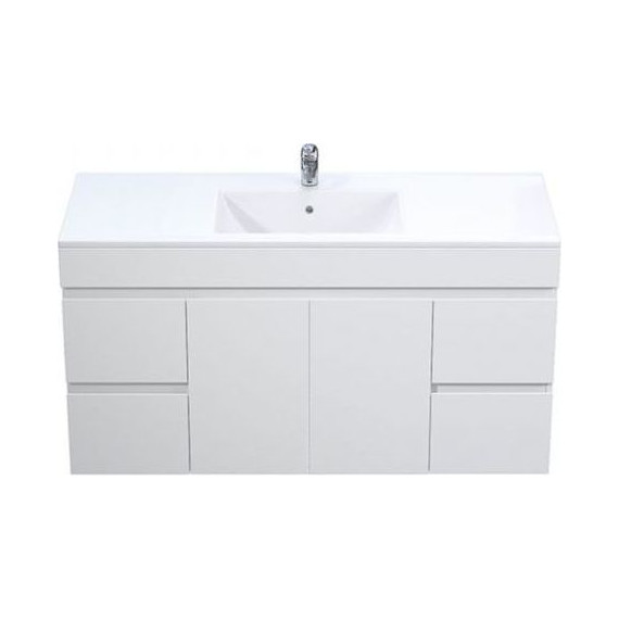 Тумба подвесная с раковиной Mirsant Next 120 см (раковина Next 120), белый - фото, картинка 2 Тумба подвесная с раковиной Mirsant Next 120 см (раковина Next 120), белый - фото 2