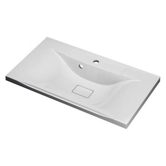 Тумба подвесная с раковиной Mirsant Next 80/1 см (раковина Premier 800), белый - фото 2