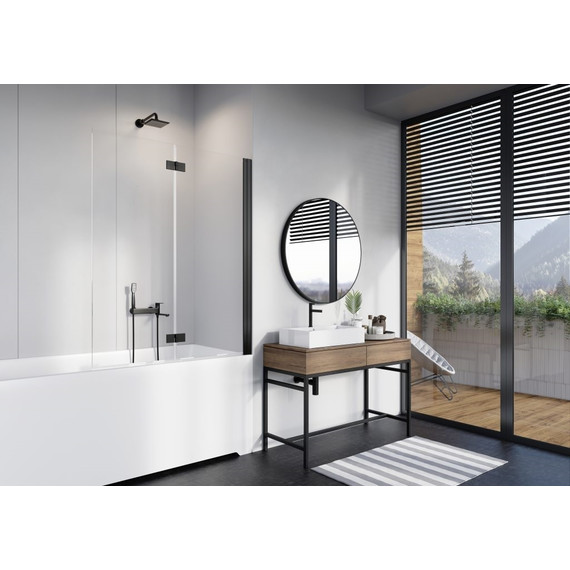 Шторка для ванны Radaway Nes 8 Black PND I 110 см 10060110-54-01R (стекло 8 мм), черный/прозрачное - фото 4