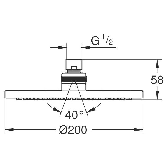 Верхний душ Grohe New Tempesta Cosmopolitan 200 27541001 - фото 3