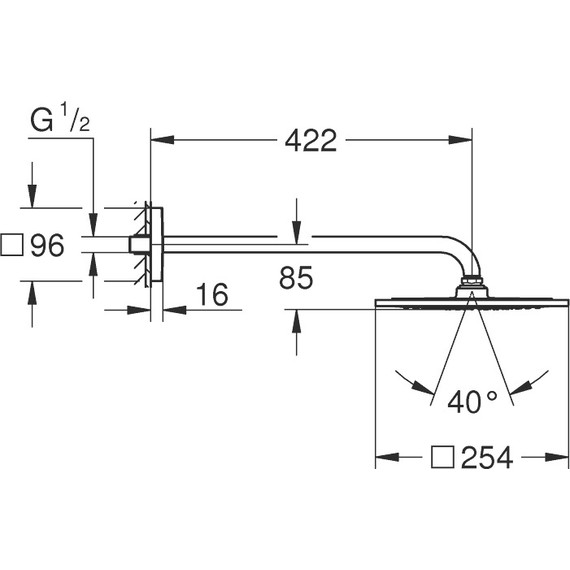 Верхний душ Grohe Rainshower F-series 10" 26259000 - фото 2