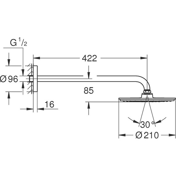 Верхний душ Grohe Rainshower Cosmopolitan 26171000 - фото 5