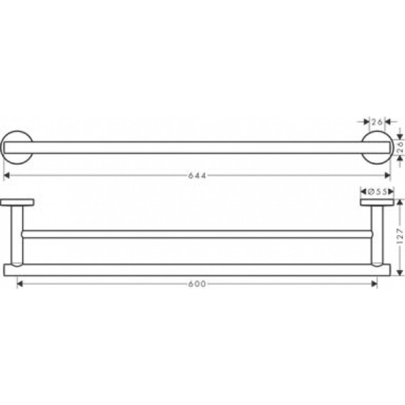 Набор аксессуаров для ванной комнаты Hansgrohe Logis Set Universal 3-в-1 41727000 - фото 2