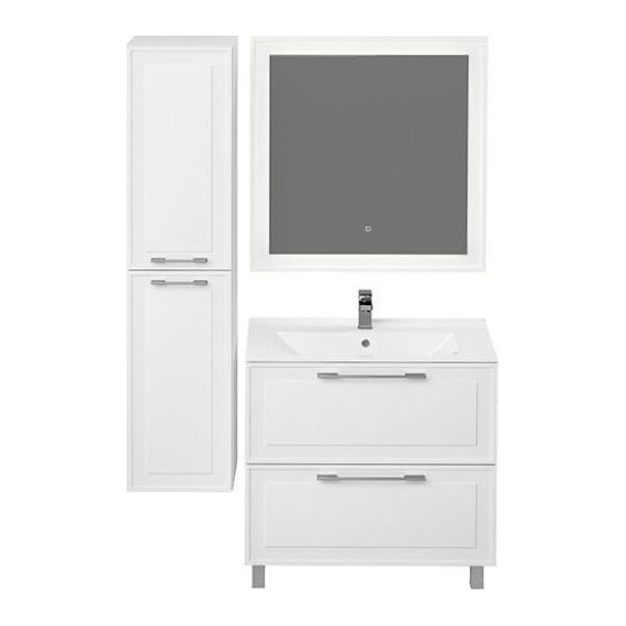 Тумба напольная с раковиной Mirsant Адель 80 см (раковина More 80) белый - фото 5