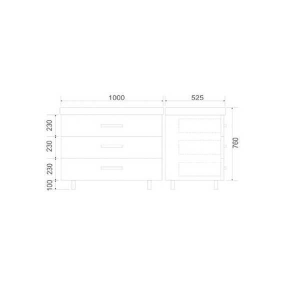 Тумба напольная с раковиной Mirsant Fuji 100 см с доводчиком, белый - фото 7