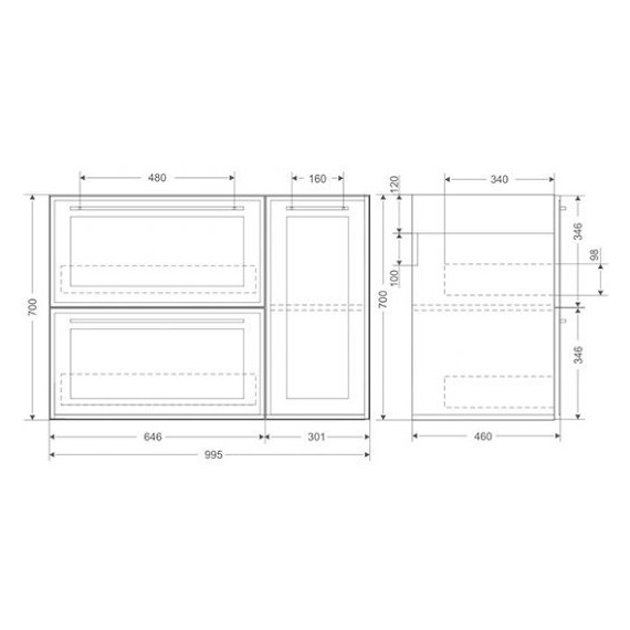 Тумба напольная с раковиной Mirsant Адель 100 см (раковина More 100) белый - фото 10