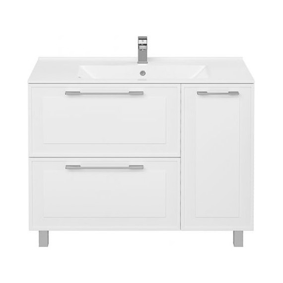 Тумба напольная с раковиной Mirsant Адель 100 см (раковина More 100) белый - фото 2