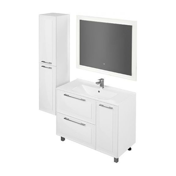 Тумба напольная с раковиной Mirsant Адель 100 см (раковина More 100) белый - фото 5