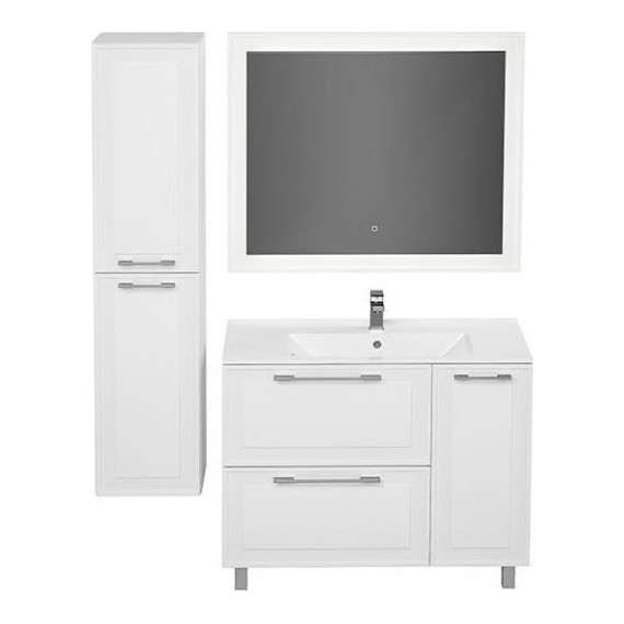 Тумба напольная с раковиной Mirsant Адель 100 см (раковина More 100) белый - фото 6