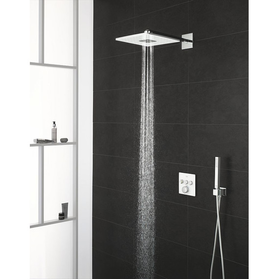 Верхний душ Grohe Rainshower 310 SmartActive Cube 26479LS0, белая луна - фото 3