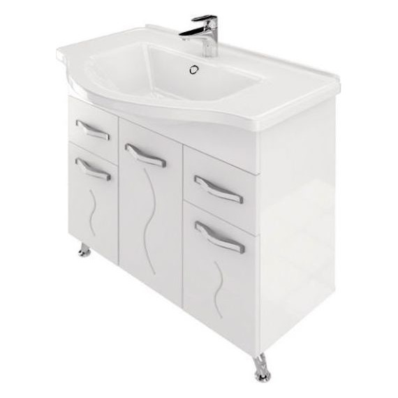 Тумба напольная с раковиной Mirsant Сандра 80 см, белый - фото, картинка 2 Тумба напольная с раковиной Mirsant Сандра 80 см, белый - фото 2