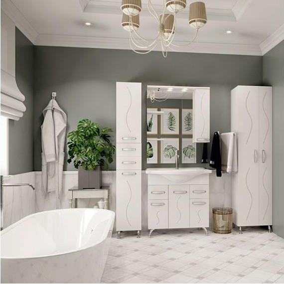 Тумба напольная с раковиной Mirsant Сандра 80 см, белый - фото, картинка 5 Тумба напольная с раковиной Mirsant Сандра 80 см, белый - фото 5