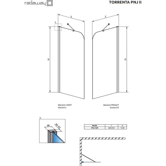 Шторка для ванны Radaway Torrenta PNJ II 80 см 201101-101NR, хром/прозрачное - фото 5