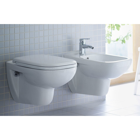 Унитаз подвесной Duravit D-Code Rimless 45700900A1 с крышкой микролифт - фото 3