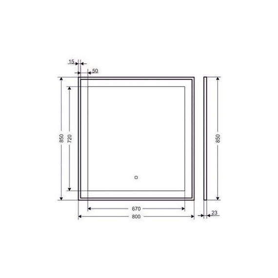 Зеркало Mirsant Адель 80 см - фото 3