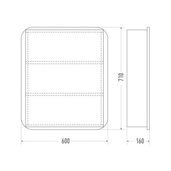 Зеркало-шкаф Mirsant Фарида 18/1 60 см - фото, картинка 2 Зеркало-шкаф Mirsant Фарида 18/1 60 см - фото 2