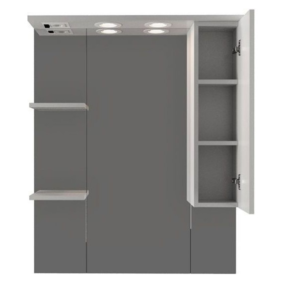 Зеркало-шкаф Mirsant Сандра 80 см R - фото 3