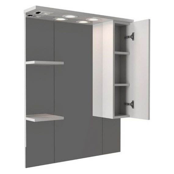 Зеркало-шкаф Mirsant Сандра 80 см R - фото 4