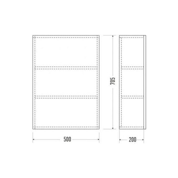 Зеркало-шкаф Mirsant Фарида 18 50 см - фото 2