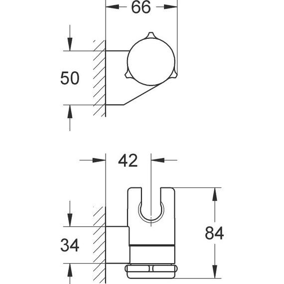 Держатель душевой лейки Grohe Tempesta Classic 27595000 - фото 2