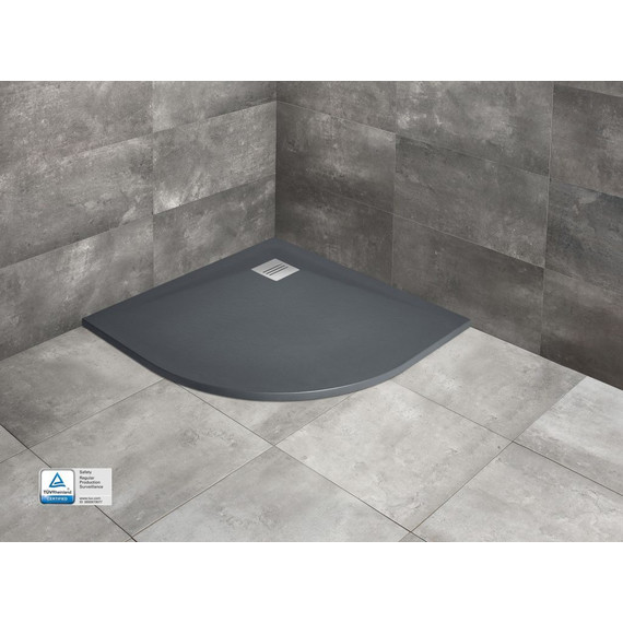 Поддон мраморный Radaway Kyntos A anthracite 90х90 см HKA9090-64, антрацит - фото 4