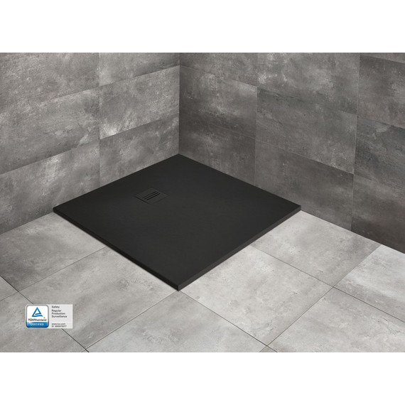 Поддон мраморный Radaway Kyntos C Black 80х80 см HKC8080-54, черный - фото 4