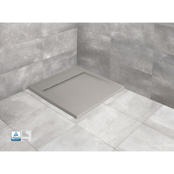 Поддон мраморный Radaway Teos C Cemento 100х100 см HTC100100-74, цемент - фото 2