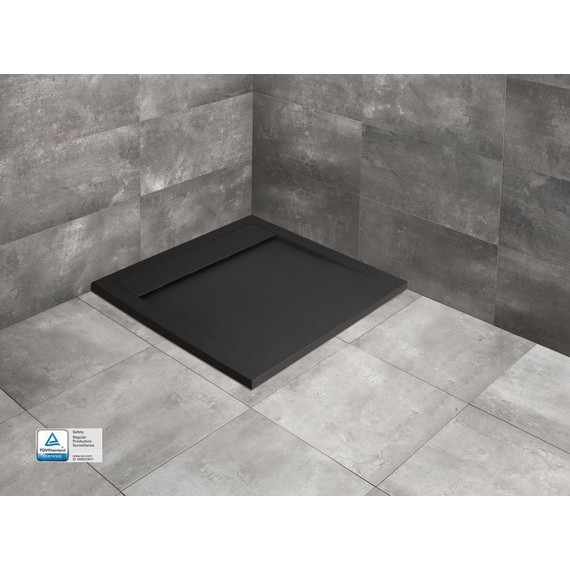 Поддон мраморный Radaway Teos C Black 100х100 см HTC100100-54, черный - фото 2