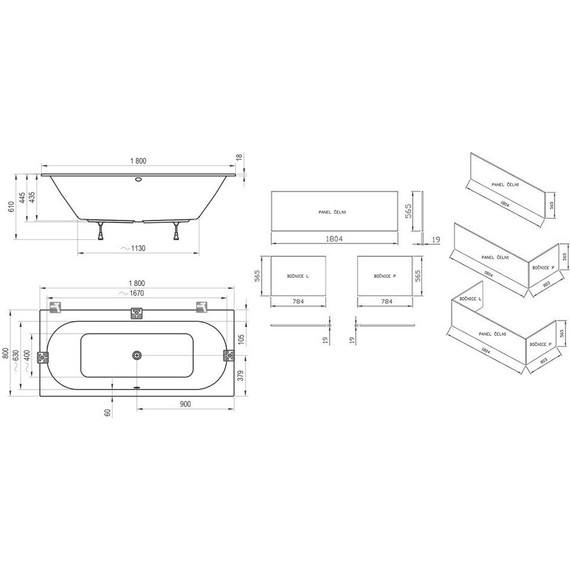 Ванна Ravak City Slim 180х80 см C921300000 - фото, картинка 11 Ванна Ravak City Slim 180х80 см C921300000 - фото 11