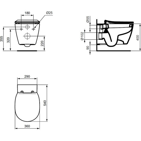 Унитаз подвесной безободковый Ideal Standard Connect AquaBlade E047901 - фото, картинка 7 Унитаз подвесной безободковый Ideal Standard Connect AquaBlade E047901 - фото 7