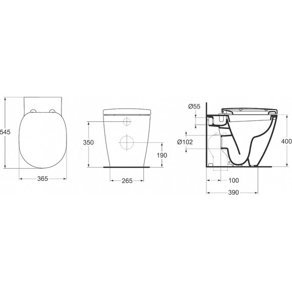Унитаз приставной Ideal Standard Connect E803401 - фото 5