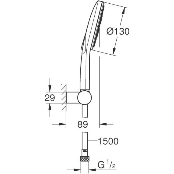 Душевой гарнитур Grohe Rainshower SmartActive 130 26580LS0, белая луна - фото 2