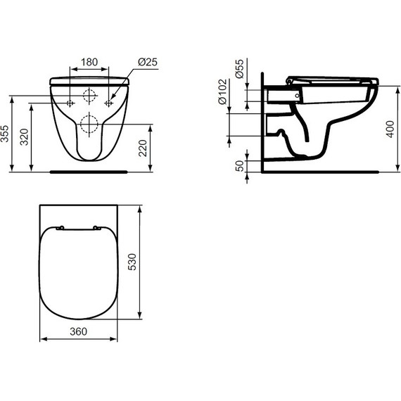 Унитаз подвесной Ideal Standard Tempo T331101 - фото 3