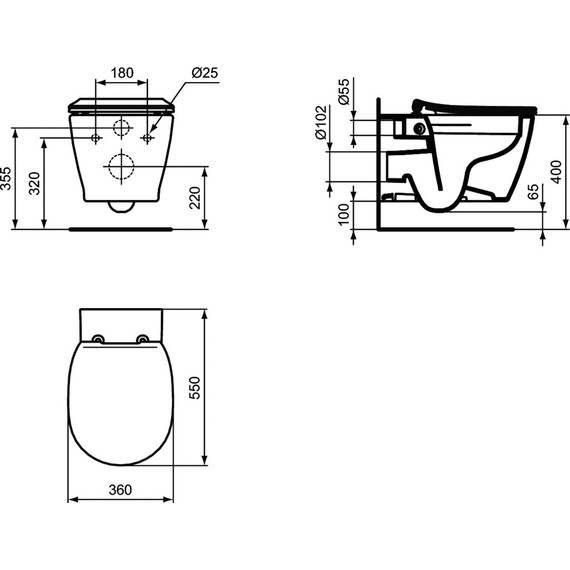 Унитаз подвесной безободковый Ideal Standard Connect E814901 - фото 8