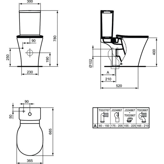 Унитаз-компакт безободковый Ideal Standard Connect Air AquaBlade E009701 - фото 3