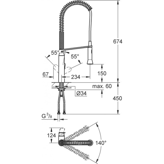 Смеситель для кухни Grohe K7 32950000 - фото 7