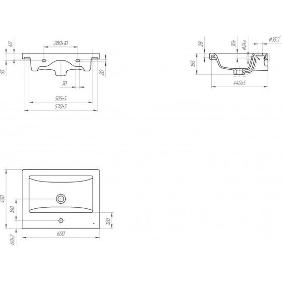 Тумба подвесная с раковиной Cersanit Louna 60 см SZ-LOU-CO60/Wh - фото 13