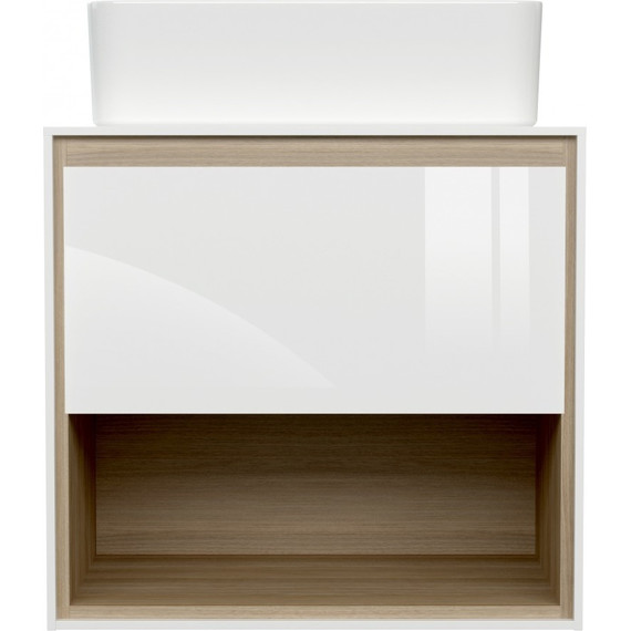 Тумба подвесная со столешницей Cersanit Louna 60 см SP-SZ-LOU60-BL/Wh - фото 7