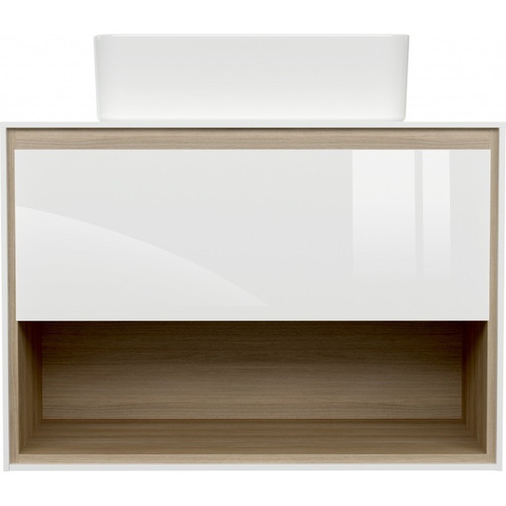 Тумба подвесная со столешницей Cersanit Louna 80 см SP-SZ-LOU80-BL/Wh - фото 5